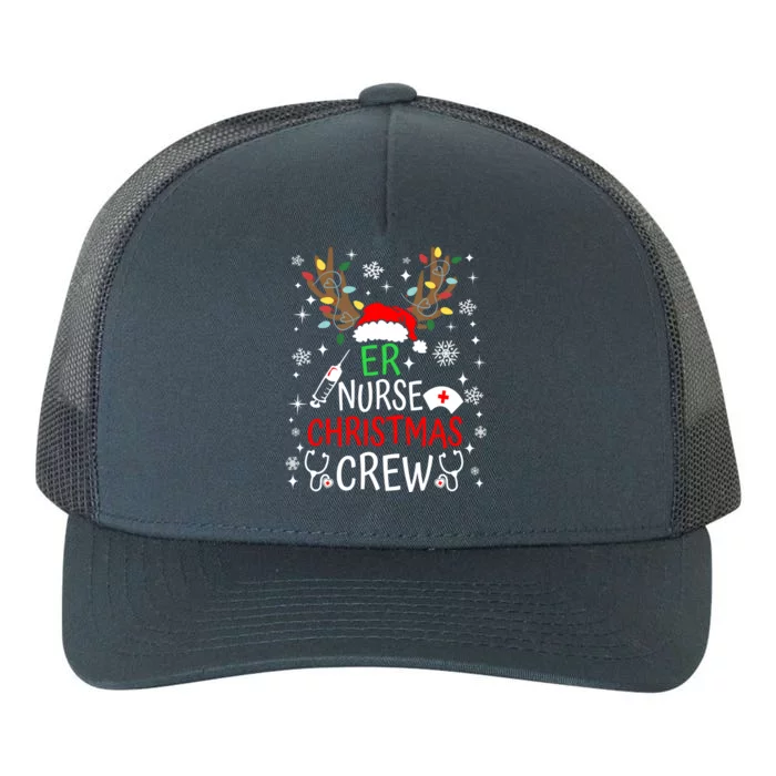 Er Nurse Crew Reindeer Christmas Nursing Squad Group Xmas Gift Yupoong Adult 5-Panel Trucker Hat