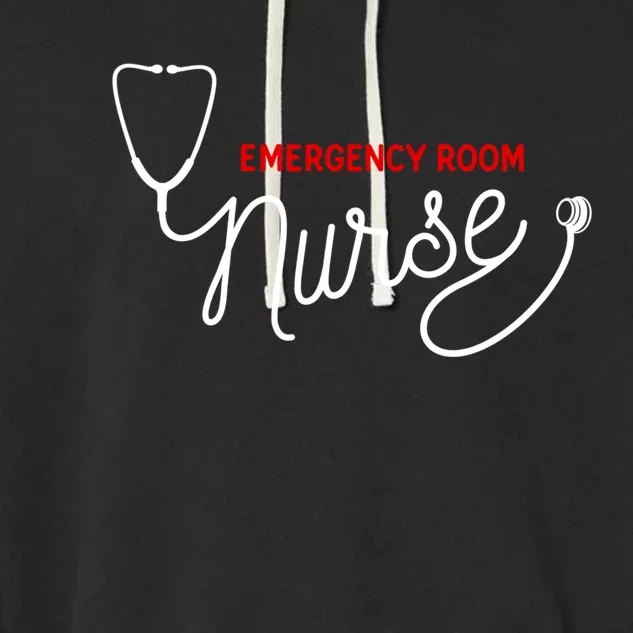 Er Nurse Clothing Gift Emergency Room Nurse Gift Garment-Dyed Fleece Hoodie