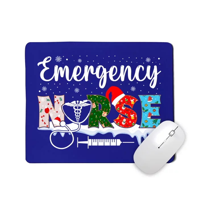 Emergency Nurse Christmas Er Nursing Practitioner Xmas Nurse Gift Mousepad