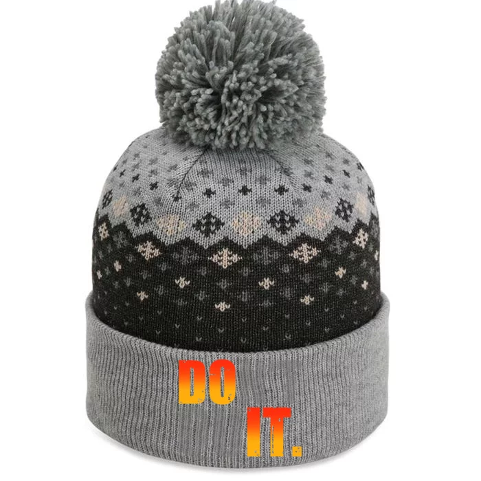 Encouraging Don't Quit Do it The Baniff Cuffed Pom Beanie