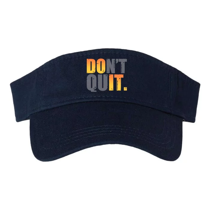 Encouraging Don't Quit Do it Valucap Bio-Washed Visor