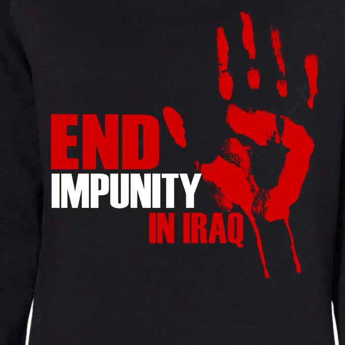 End Impunity In Iraq Womens California Wash Sweatshirt