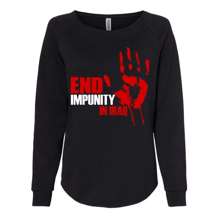 End Impunity In Iraq Womens California Wash Sweatshirt