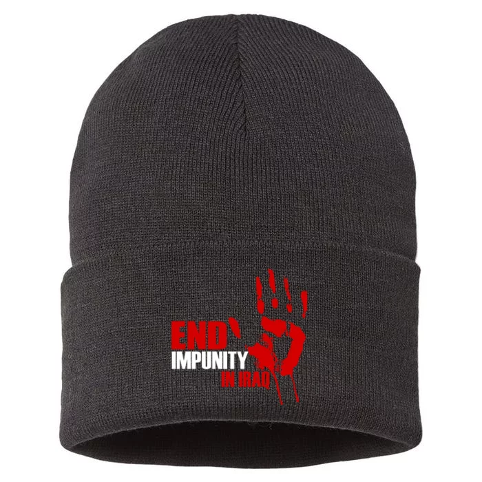 End Impunity In Iraq Sustainable Knit Beanie