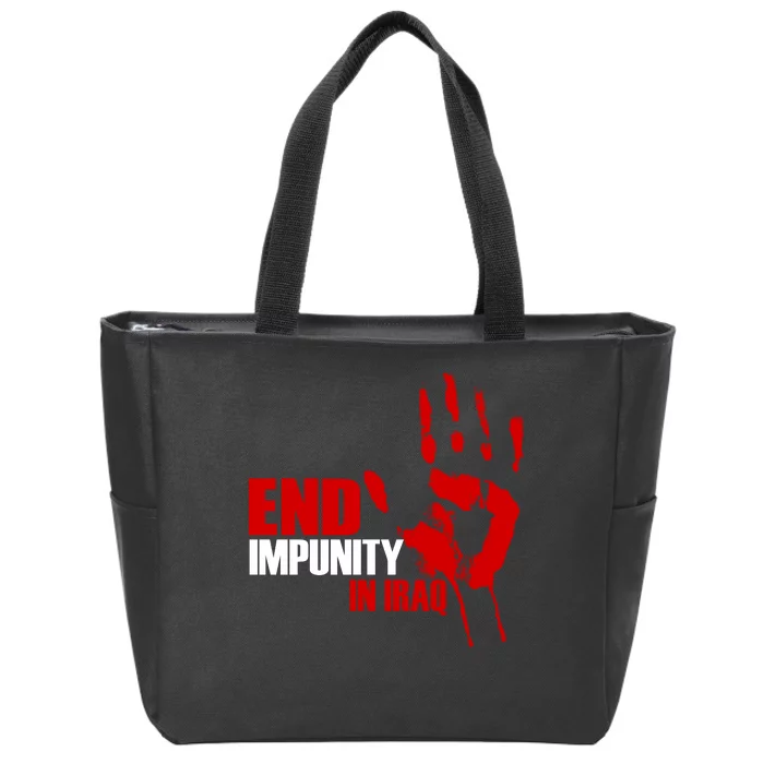 End Impunity In Iraq Zip Tote Bag