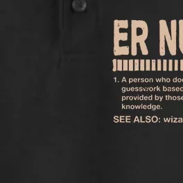 ER Nurse Definition Funny Emergency Nurse Humor Trauma Nurse Dry Zone Grid Performance Polo