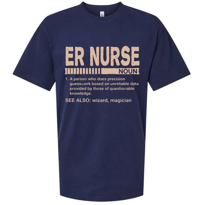 ER Nurse Definition Funny Emergency Nurse Humor Trauma Nurse Sueded Cloud Jersey T-Shirt