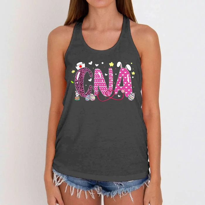 Easter Nurse Doctor Stethoscope Nurses Cute Women's Knotted Racerback Tank