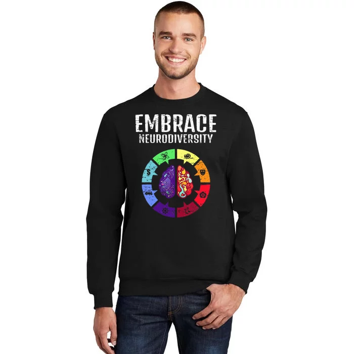 Embrace Neurodiversity Differences Brain Science Students Sweatshirt