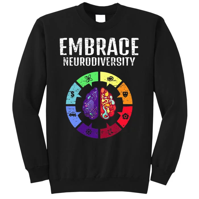 Embrace Neurodiversity Differences Brain Science Students Sweatshirt