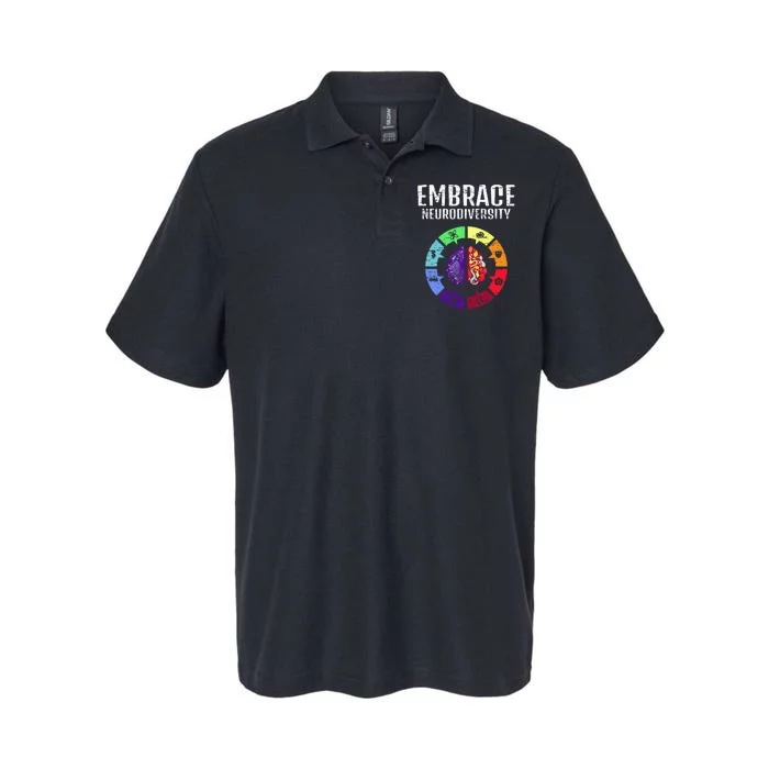 Embrace Neurodiversity Differences Brain Science Students Softstyle Adult Sport Polo