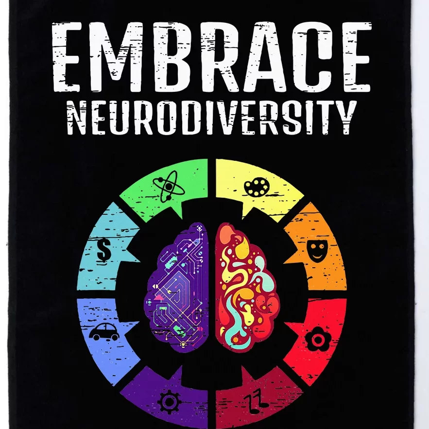 Embrace Neurodiversity Differences Brain Science Students Platinum Collection Golf Towel