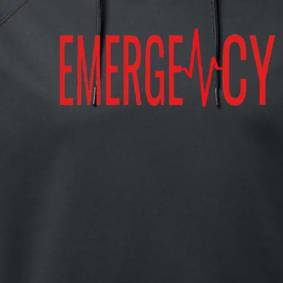 ER Nurse Doctor Emergency Room Hospital For EMT Students Performance Fleece Hoodie