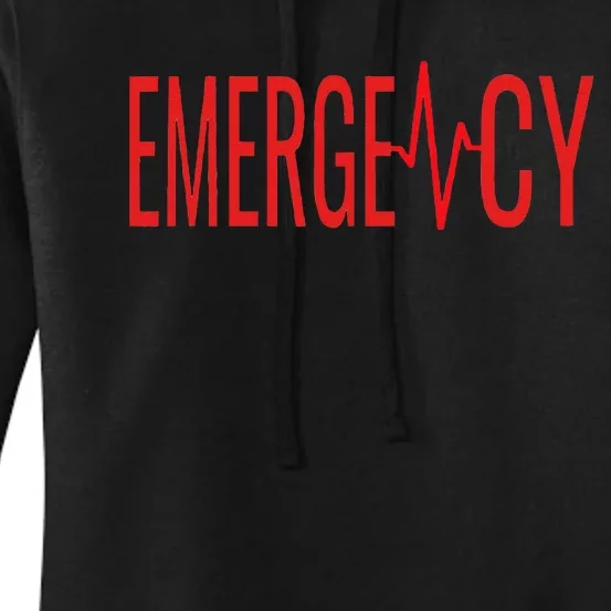 ER Nurse Doctor Emergency Room Hospital For EMT Students Women's Pullover Hoodie