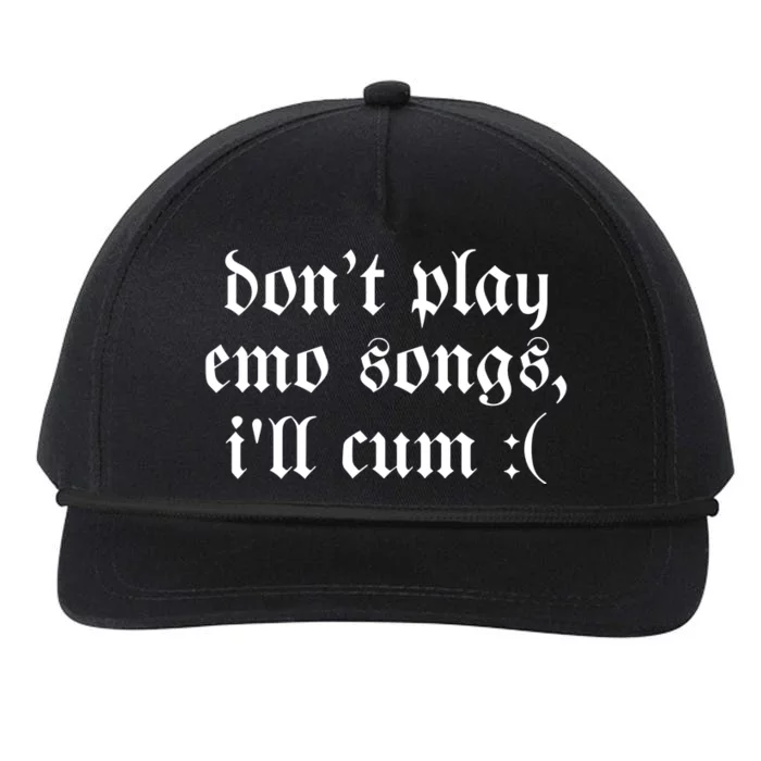 Emo Nite DonT Play Emo Songs ILl Cum Snapback Five-Panel Rope Hat