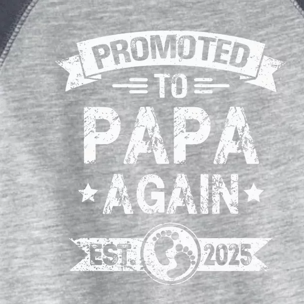 Expecting New Dad Promoted To Papa Again Est. 2025 Toddler Fine Jersey T-Shirt