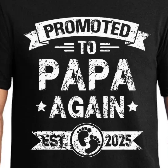 Expecting New Dad Promoted To Papa Again Est. 2025 Pajama Set