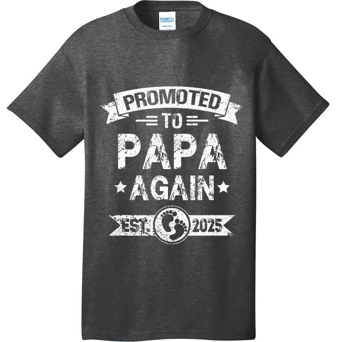 Expecting New Dad Promoted To Papa Again Est. 2025 T-Shirt