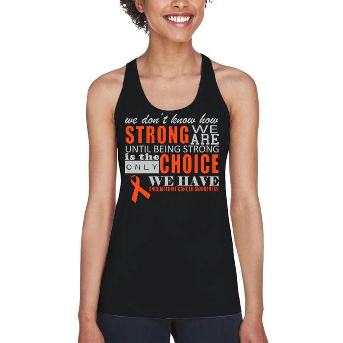 Endometrial Cancer Awareness Women's Racerback Tank