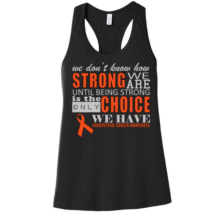 Endometrial Cancer Awareness Women's Racerback Tank