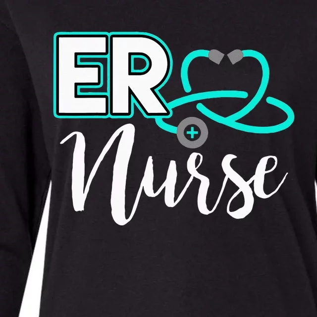 ER Nurse Emergency Room Medical Nursing School Birthday Gift Womens Cotton Relaxed Long Sleeve T-Shirt