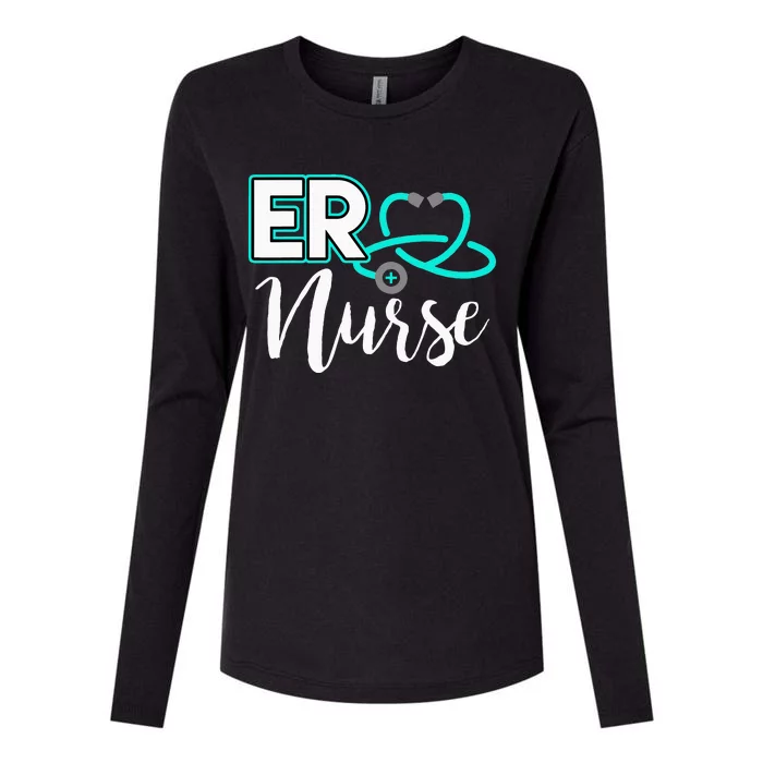 ER Nurse Emergency Room Medical Nursing School Birthday Gift Womens Cotton Relaxed Long Sleeve T-Shirt