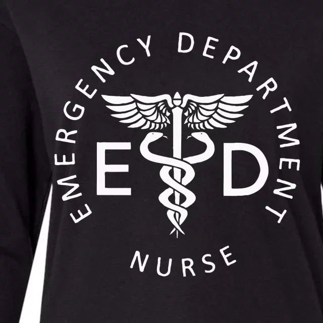 Emergency Nurse ED Nurse ER Emergency Department Nurse Week Womens Cotton Relaxed Long Sleeve T-Shirt