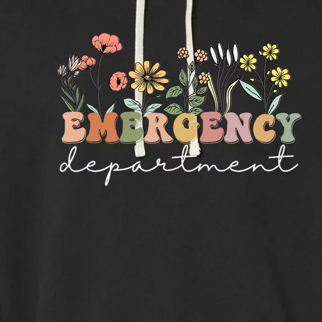 Er Nurse Emergency Department Emergency Room Healthcare Garment-Dyed Fleece Hoodie