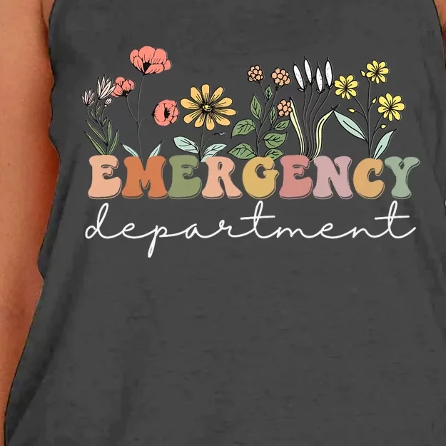 Er Nurse Emergency Department Emergency Room Healthcare Women's Knotted Racerback Tank