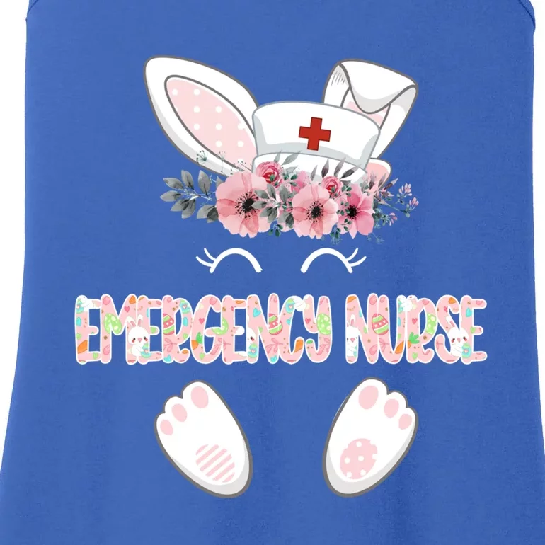 Emergency Nurse Easter Nurse Floral Bunny Cool Gift Ladies Essential Tank