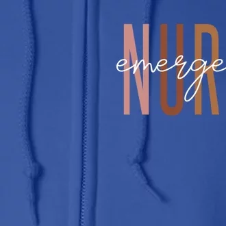 Emergency Nurse Er Nurse Doctor Nursing School Cute Gift Full Zip Hoodie