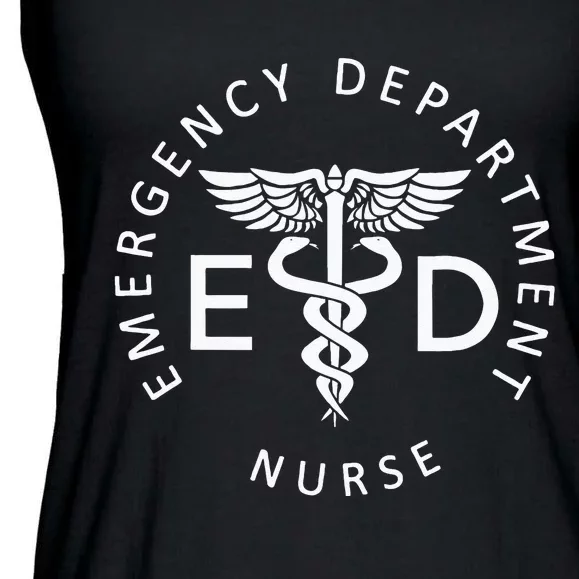 Emergency Nurse ED Nurse ER Emergency Department Nurse Week Ladies Essential Flowy Tank