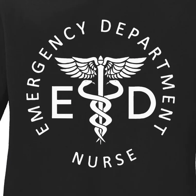 Emergency Nurse ED Nurse ER Emergency Department Nurse Week Ladies Long Sleeve Shirt