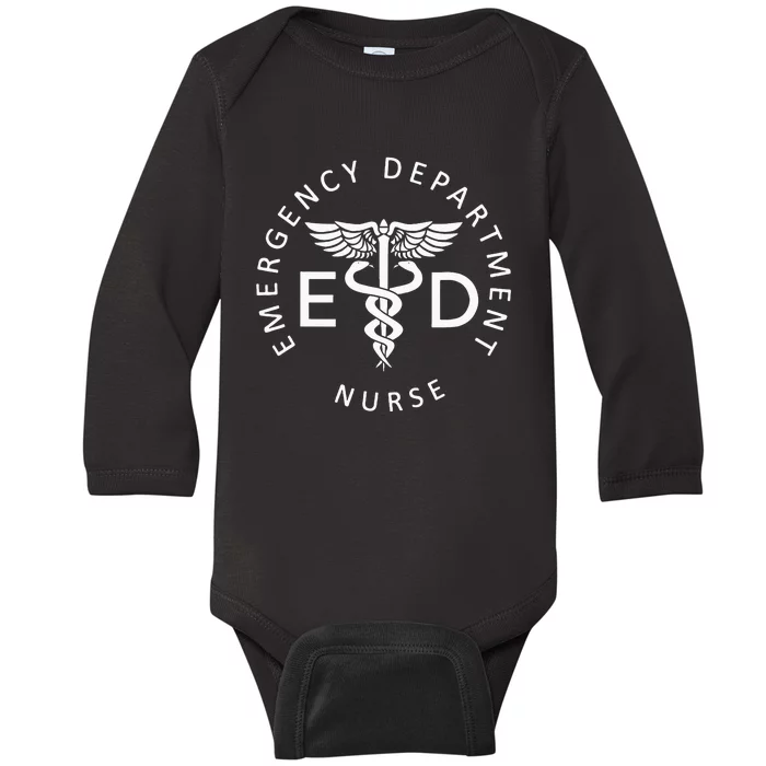 Emergency Nurse ED Nurse ER Emergency Department Nurse Week Baby Long Sleeve Bodysuit