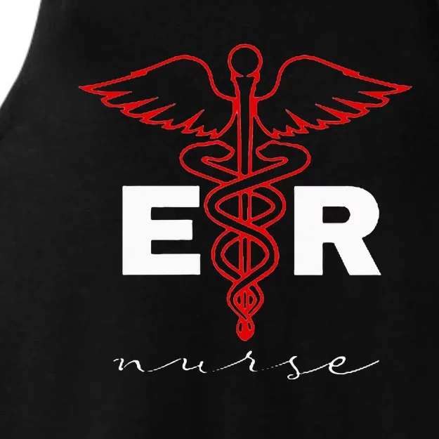 Er Nurse Emergency Department Registered Nurses Week Ladies Tri-Blend Wicking Tank