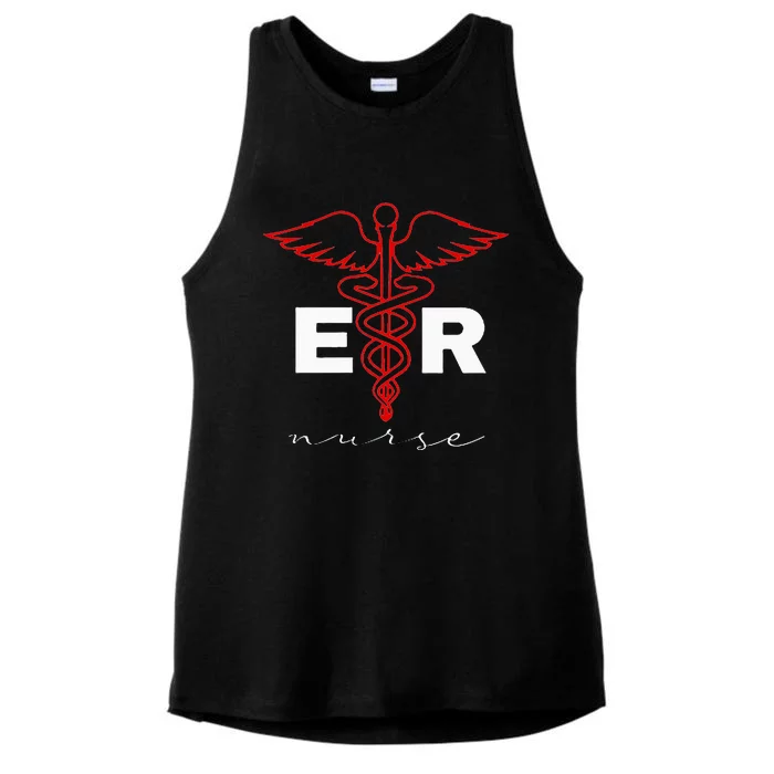 Er Nurse Emergency Department Registered Nurses Week Ladies Tri-Blend Wicking Tank