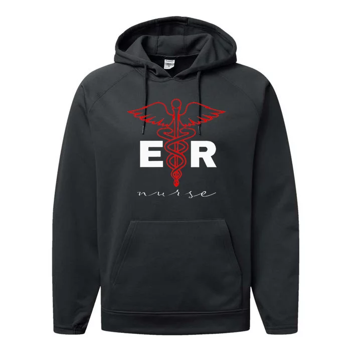 Er Nurse Emergency Department Registered Nurses Week Performance Fleece Hoodie