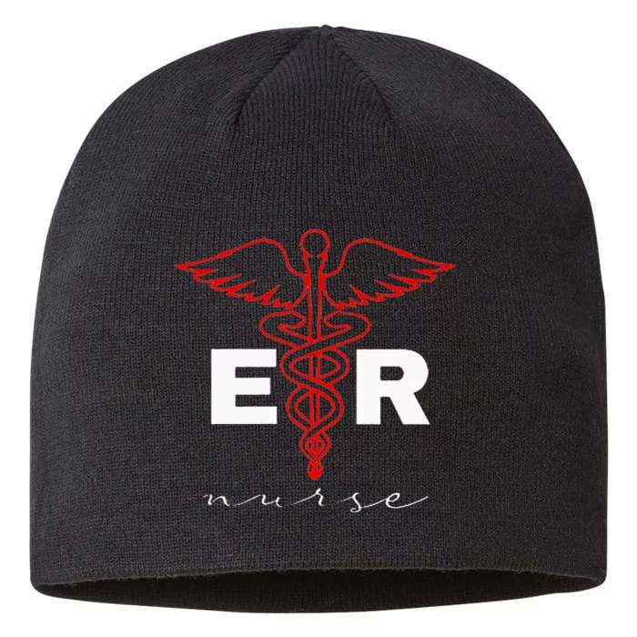 Er Nurse Emergency Department Registered Nurses Week 8 1/2in Sustainable Knit Beanie