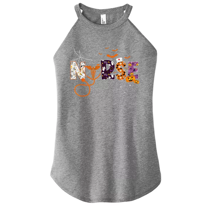 Emergency Nurse ER Nurse Halloween Spooky Season Nursing Women’s Perfect Tri Rocker Tank