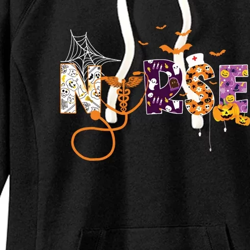 Emergency Nurse Er Nurse Halloween Spooky Season Nursing Women's Fleece Hoodie