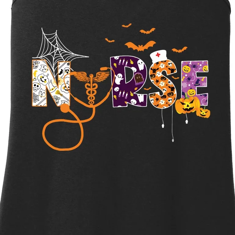 Emergency Nurse Er Nurse Halloween Spooky Season Nursing Ladies Essential Tank