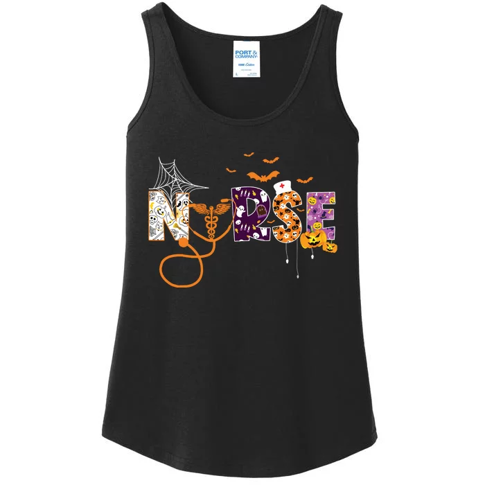 Emergency Nurse Er Nurse Halloween Spooky Season Nursing Ladies Essential Tank