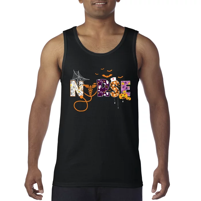 Emergency Nurse Er Nurse Halloween Spooky Season Nursing Tank Top