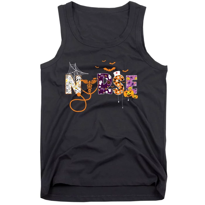 Emergency Nurse Er Nurse Halloween Spooky Season Nursing Tank Top