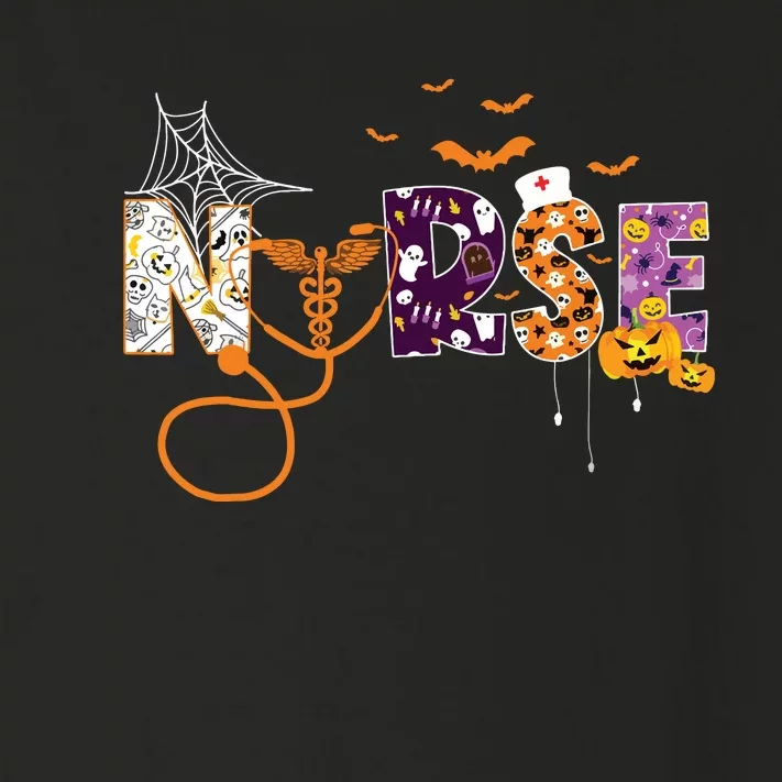 Emergency Nurse Er Nurse Halloween Spooky Season Nursing Toddler Long Sleeve Shirt