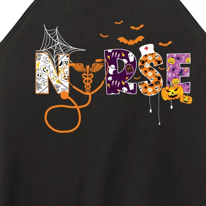 Emergency Nurse Er Nurse Halloween Spooky Season Nursing Women’s Perfect Tri Rocker Tank