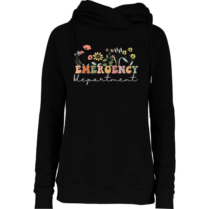 Er Nurse Emergency Department Emergency Room Healthcare Womens Funnel Neck Pullover Hood