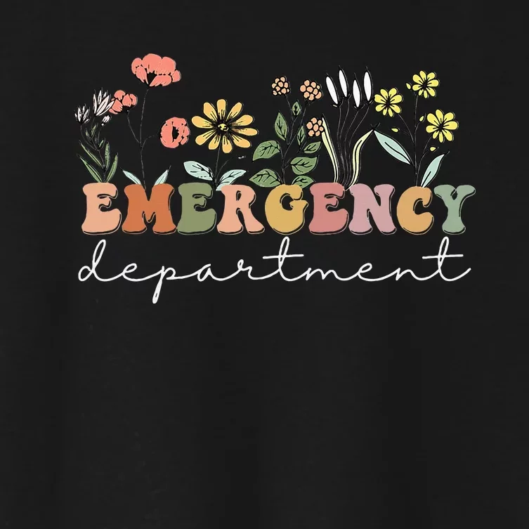 Er Nurse Emergency Department Emergency Room Healthcare Women's Crop Top Tee