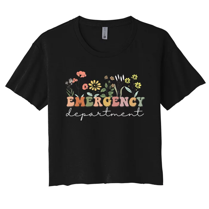 Er Nurse Emergency Department Emergency Room Healthcare Women's Crop Top Tee