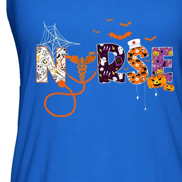 Emergency Nurse ER Nurse Halloween Spooky Season Nursing Ladies Essential Flowy Tank